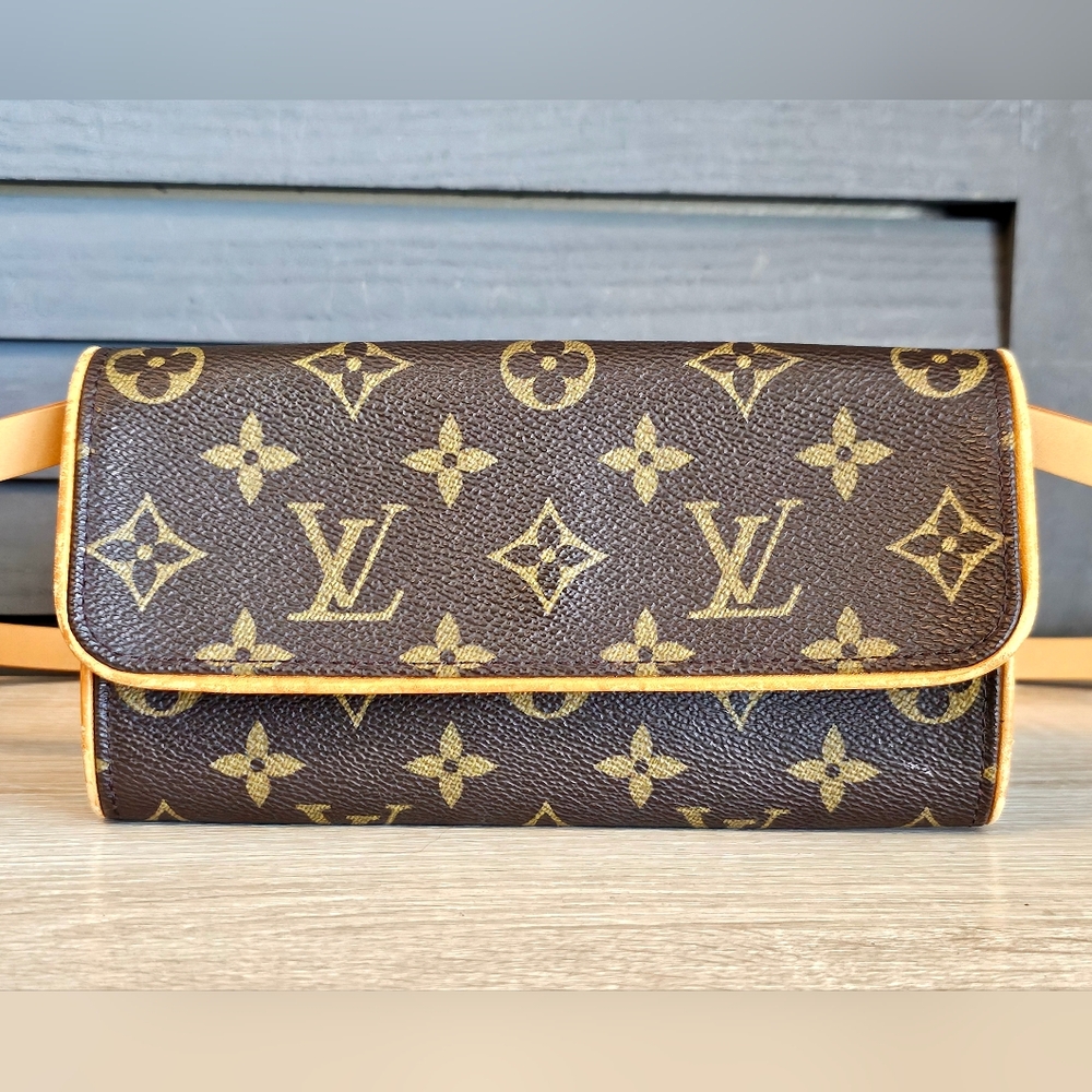 Authentic LOUIS VUITTON Pochette Twin PM Belt Waist Bum Bag